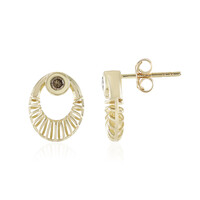 I2 Champagner-Brillant-Goldohrringe (Ornaments by de Melo)