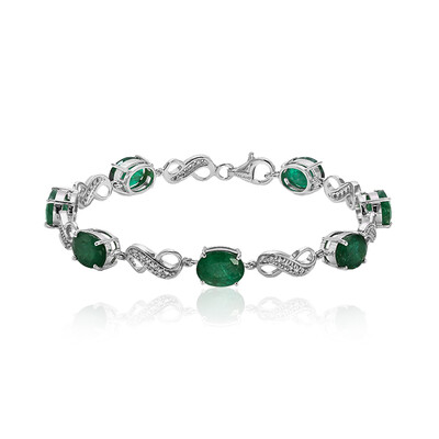 Sambia-Smaragd-Silberarmband