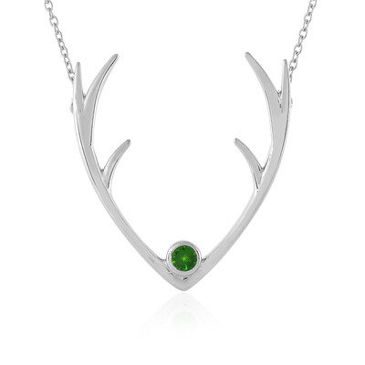 Russischer Diopsid-Silbercollier
