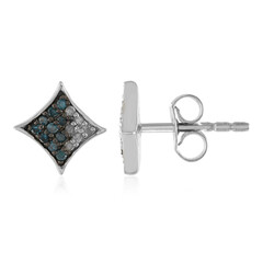 Diamant-Silberohrringe