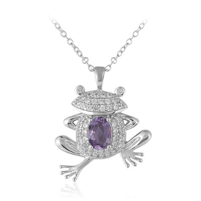 Bolivianischer Amethyst-Silberhalskette