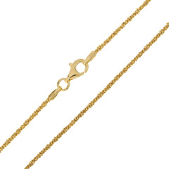 Silber-Criss-Cross-Kette - 5,3 g - 50 cm - vergoldet