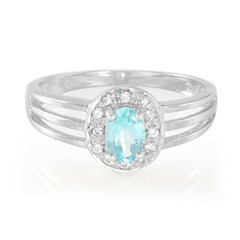 Blauer Apatit-Silberring