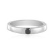 Schwarzer Brillant-Silberring
