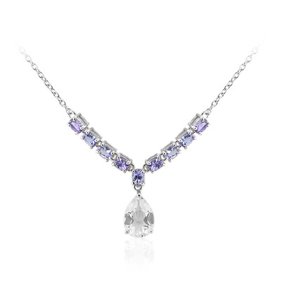 Weißer Topas-Silbercollier