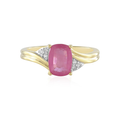 Pinkfarbener Madagaskar-Saphir-Silberring