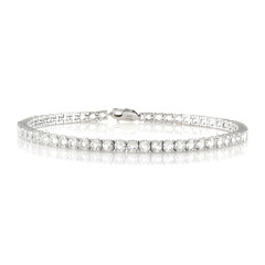Weißer Topas-Silberarmband