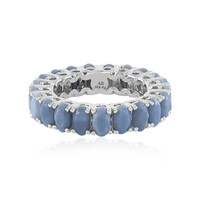 Blauer Opal-Silberring