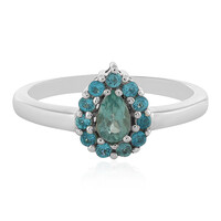 Blauer Apatit-Silberring