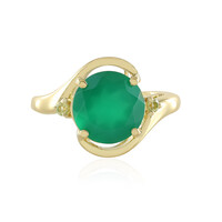 Grüner Onyx-Silberring