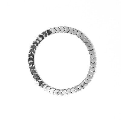 Silberner Hämatit-Armband