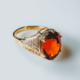 Hessonit-Granat-Goldring