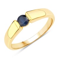 Blauer Saphir-Silberring