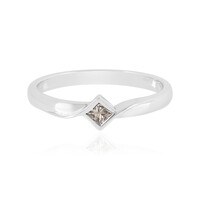 I2 Schokoladen-Diamant-Silberring