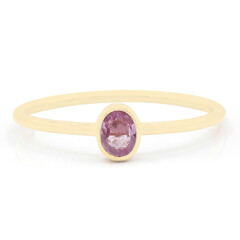 Pinkfarbener Saphir-Goldring