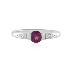 Magenta-Granat-Silberring