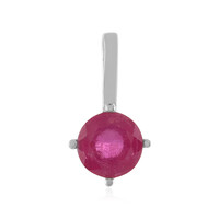 Pinkfarbener Madagaskar-Saphir-Silberanhänger