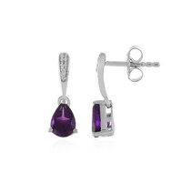 Sambia-Amethyst-Silberohrringe