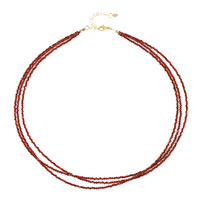 Roter Jaspis-Silberhalskette