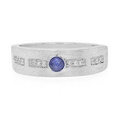 Blauer Saphir-Silberring