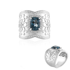 Londonblauer Topas-Silberring (Dallas Prince Designs)