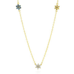 I4 Diamant-Silbercollier