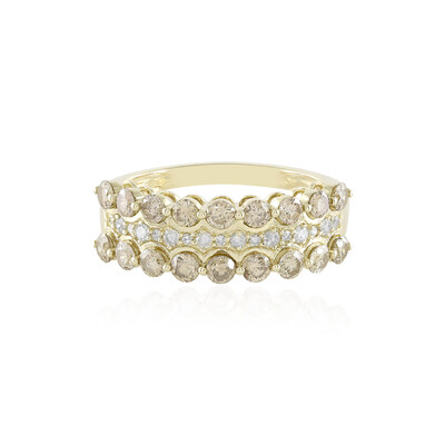 I2 Champagner-Diamant-Goldring (de Melo)