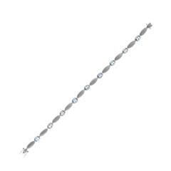 Santa Maria-Aquamarin-Platinarmband (CUSTODANA)