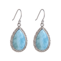 Larimar-Silberohrringe