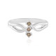 I3 Champagner-Brillant-Silberring