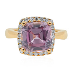 Pinkfarbener Diaspor-Goldring (AMAYANI)
