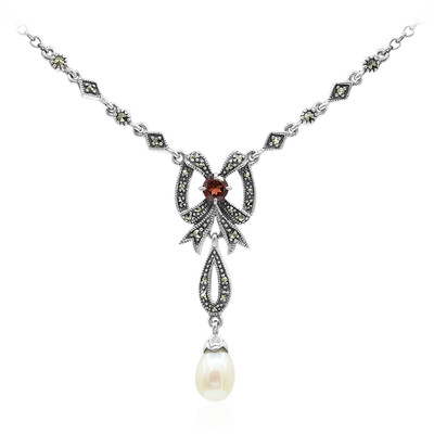 Süßwasserzuchtperlen-Silbercollier