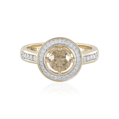 I2 Schokoladen-Brillant-Goldring (SUHANA)