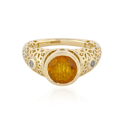 Gelber Madagaskar-Saphir-Goldring (Ornaments by de Melo)