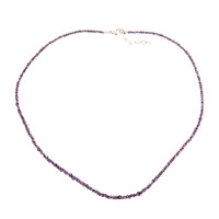 Purpur-Diamant-Silberhalskette (CUSTODANA)