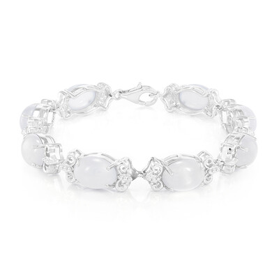 Türkischer Chalzedon-Silberarmband