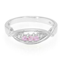 Pinkfarbener Ceylon-Saphir-Silberring