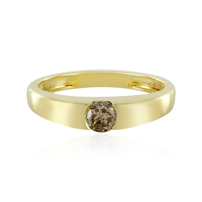 I2 Champagner-Brillant-Silberring