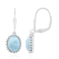 Larimar-Silberohrringe