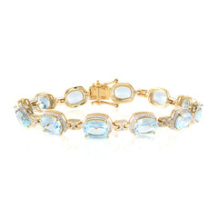 Himmelblauer Topas-Silberarmband