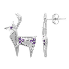 Sambia-Amethyst-Silberohrringe