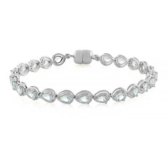Aquamarin-Silberarmband
