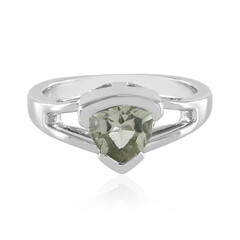 Grüner Amethyst-Silberring