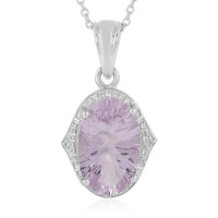 Lavendel-Amethyst-Silberhalskette