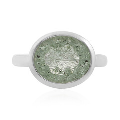 Grüner Amethyst-Silberring
