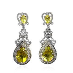 Ouro Verde-Quarz-Silberohrringe (Dallas Prince Designs)