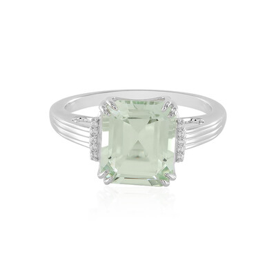 Grüner Amethyst-Silberring