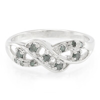 Fancy-Diamant-Silberring