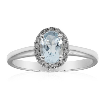 AAA-Brasilianischer Aquamarin-Goldring
