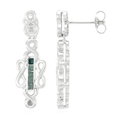 Fancy-Diamant-Silberohrringe
